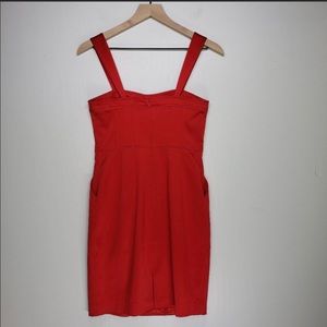 NEW Express Satin Cocktail Mini Dress 2 Red Fitted Sheath Sleeveless.